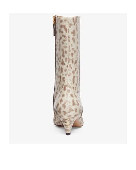 Fendi Brown Karung Leather Medium-Heeled Boots