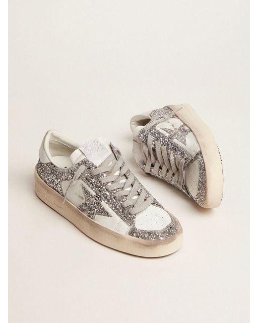 Golden Goose Deluxe Brand Multicolor Star Patch Low-Top Sneakers