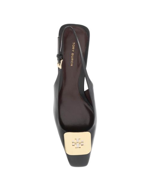 Tory Burch Black Georgia Slingback Pumps