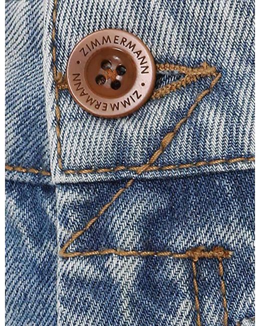 Zimmermann Blue Cropped Flared Jeans