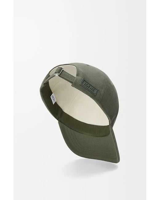Loewe Green Logo Embroidered Cap for men