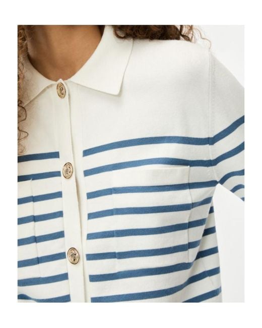 iBlues Blue Boxy Cardigan