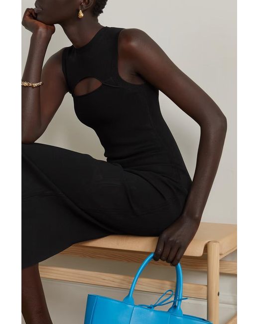 Victoria Beckham Black Vb Body Cut Knitted Dress