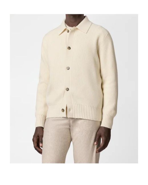 Tod's White Ribbed-Knit Cardigan for men