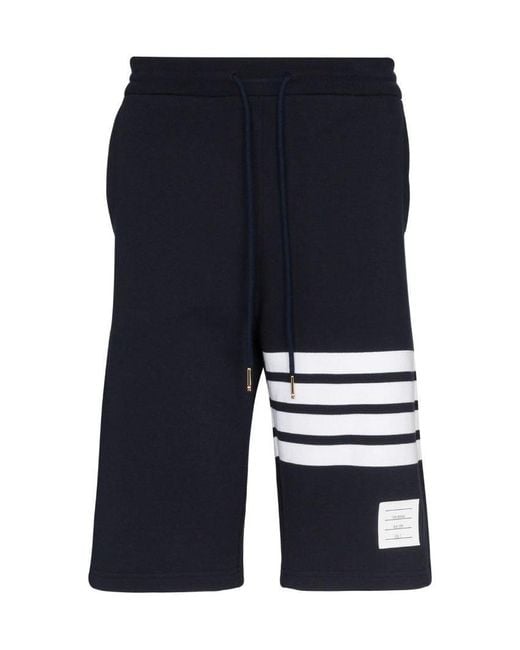 Thom Browne Blue Bar Bermuda Shorts for men