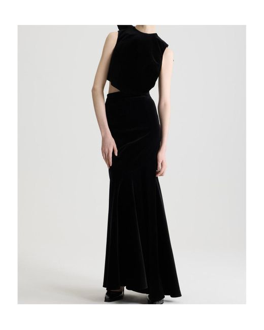 Patou Black Scarf Top