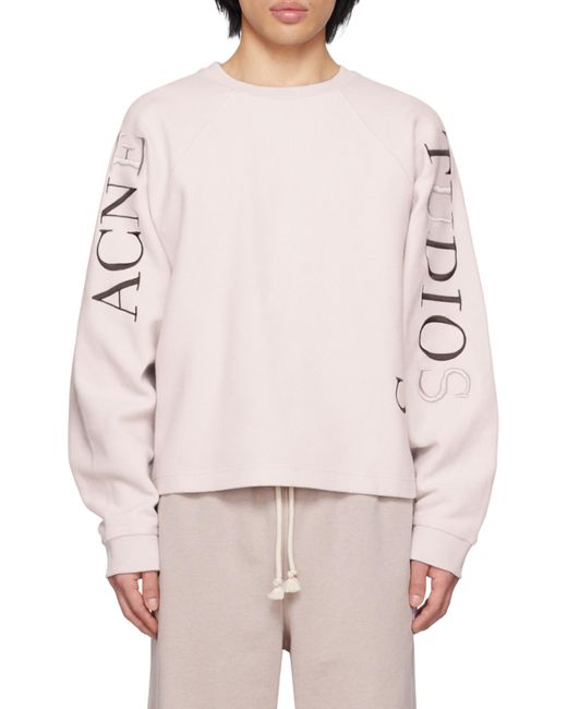 Acne Natural Logo Embroidered Crewneck Sweatshirt for men