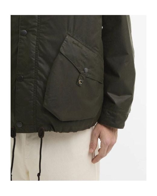 Barbour Black Corduroy-Collar Zip-Fastening Jacket for men