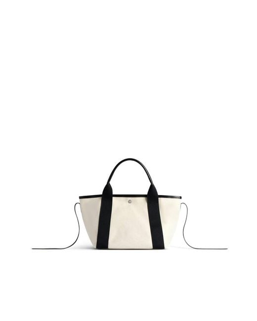 Balenciaga White Biarritz Small Tote Bag
