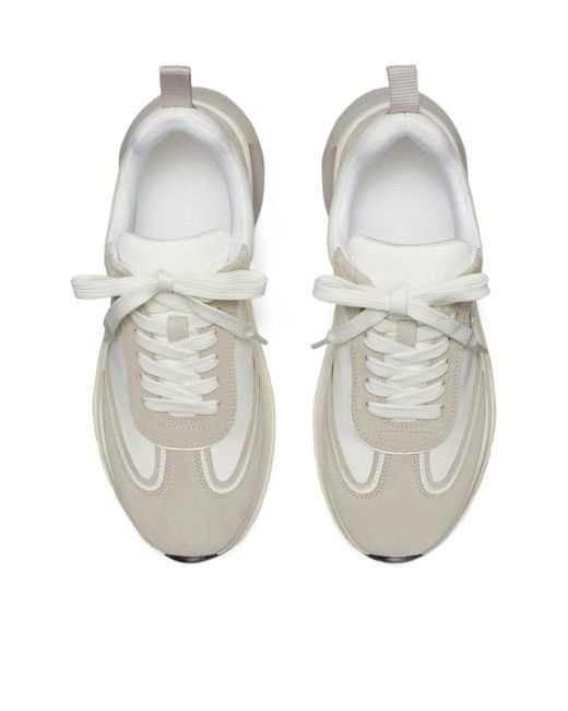 Tory Burch Natural Good Luck Lace-Up Trainers