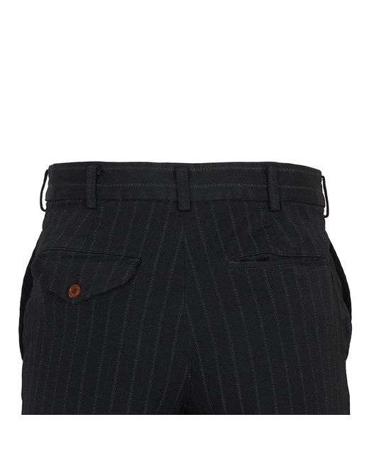 Comme des Garçons Black Striped Casual Pants for men