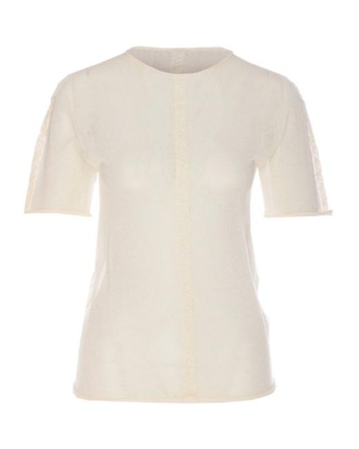 Uma Wang White Short-Sleeved T-Shirt