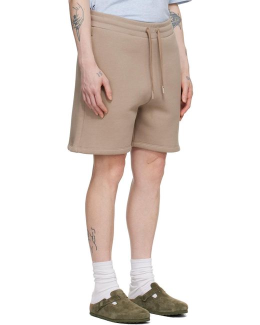 AMI Gray Logo Embossed Drawstring Shorts for men