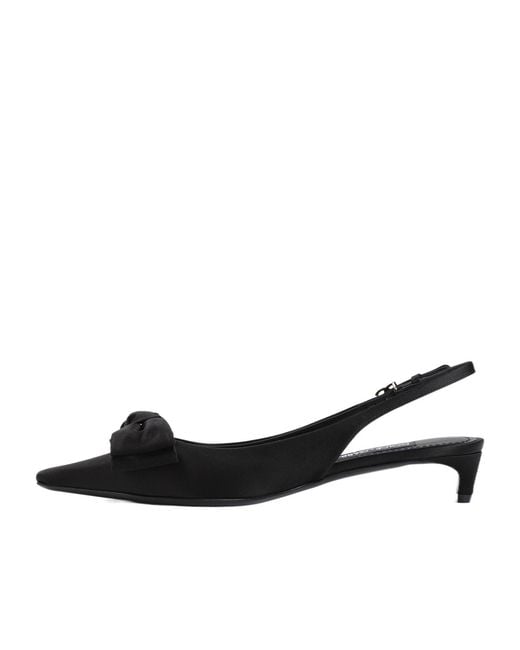 Dolce & Gabbana Black Bow Detailed Slingback Pumps
