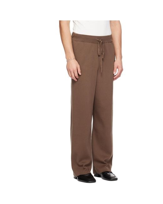 Entire studios Brown Straight Leg Knit Sweatpants for men