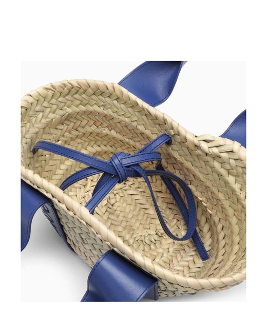 Chloé Blue Sense Mini Raffia Tote Bag