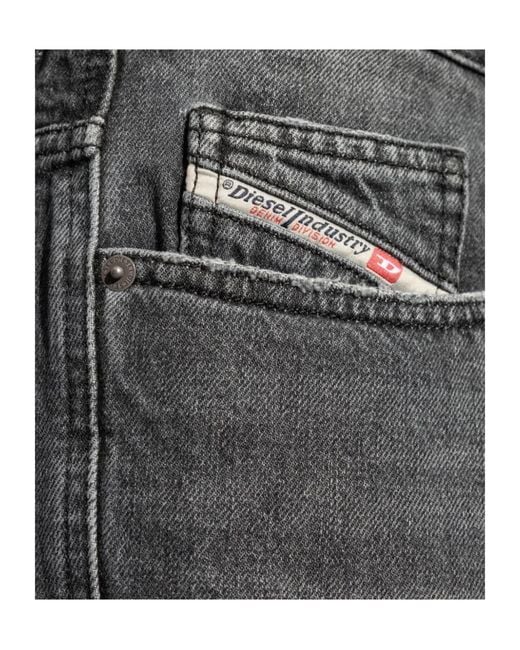 DIESEL Gray 2001 D-Macro Straight-Leg Jeans for men