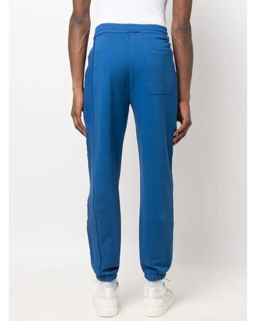 Helmut Lang Blue Drawstring Track Pants for men