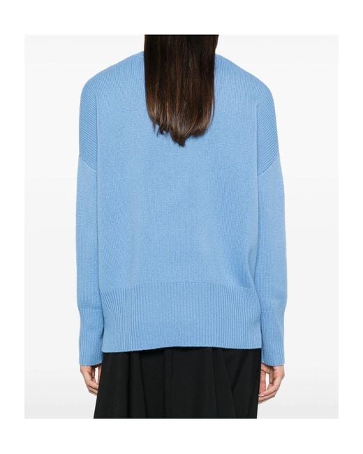 Lisa Yang Blue Mila Crew-Neck Sweater