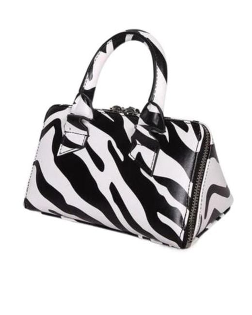 The Attico Black The Friday Printed Mini Shoulder Bag