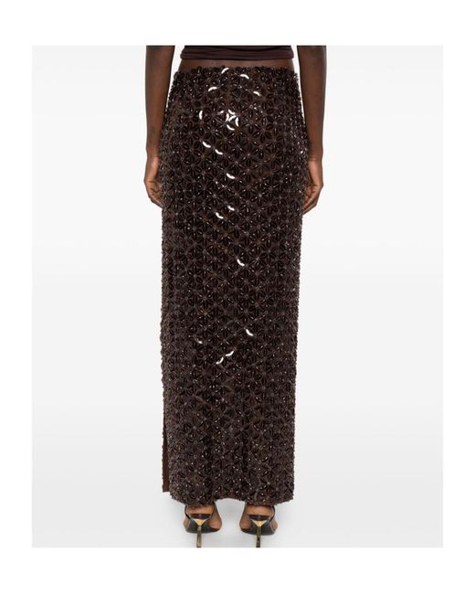 P.A.R.O.S.H. Brown Sequin Skirt