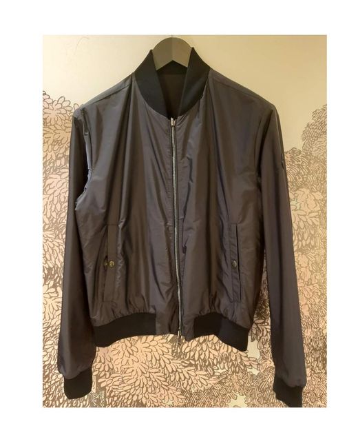 Moncler Blue Barn Reversible Bomber Jacket for men