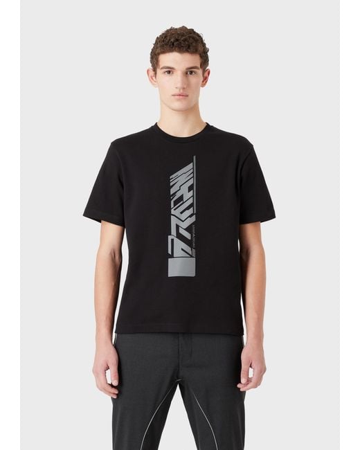 Emporio Armani Black Item O-Neck Short-Sleeved T-Shirt for men
