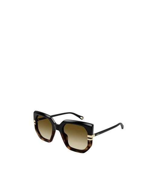 Chloé Black Chloé Eyewear Oversized Square Frame Sunglasses