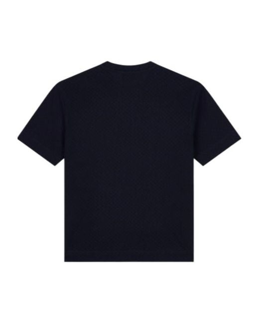 Emporio Armani Blue Jersey Jacquard T-Shirt for men