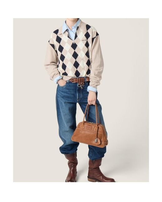 Miu Miu Natural Cashmere Polo Sweater