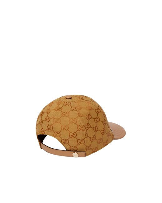 Gucci Brown Gg Canvas Baseball Hat