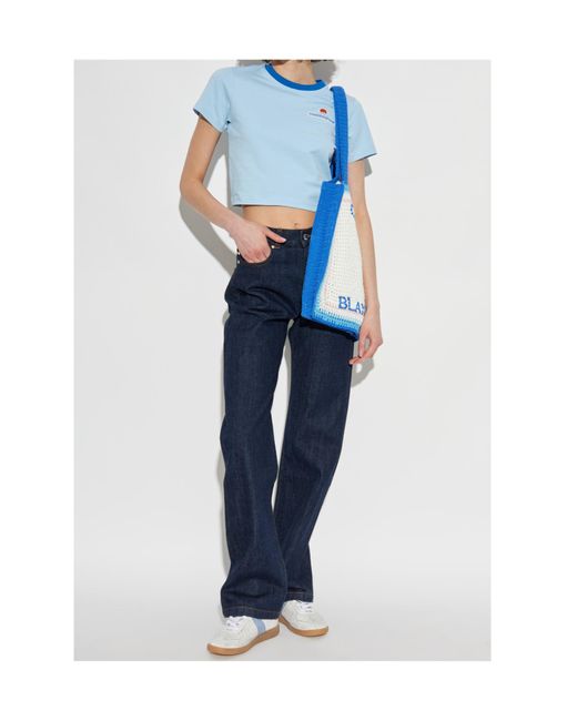 Casablanca Blue Straight-Leg Jeans