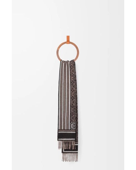 Loewe Multicolor Anagram Jacquard Fringed Scarf