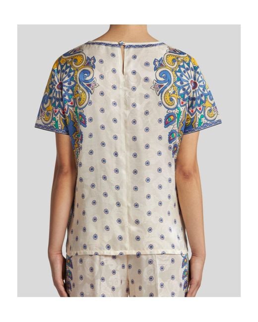 Etro Multicolor Pattern-Printed T-Shirt