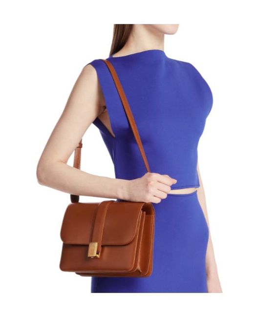 Khaite Brown Blake Leather Shoulder Bag
