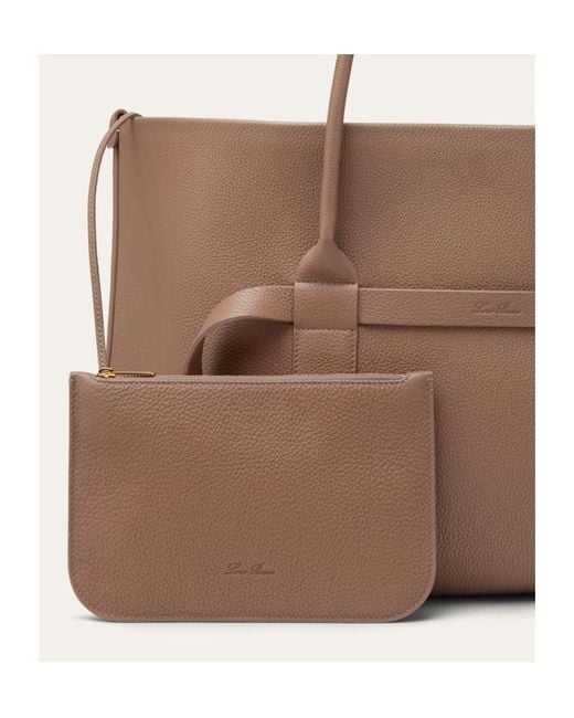 Loro Piana Brown Ghiera Large Tote Bag