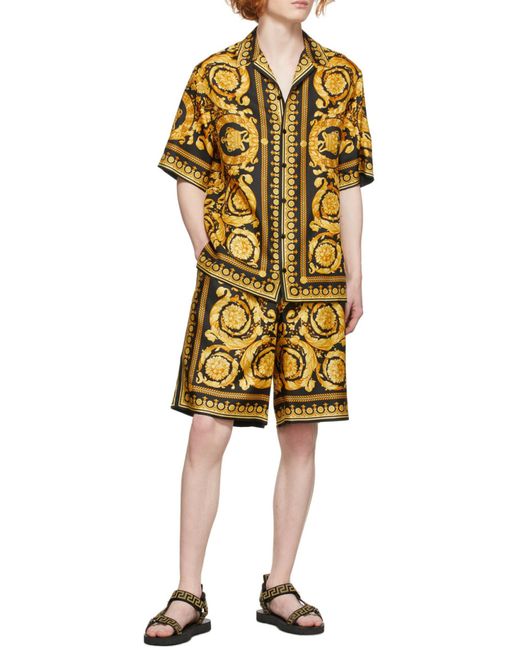Versace Yellow Casual Shorts for men