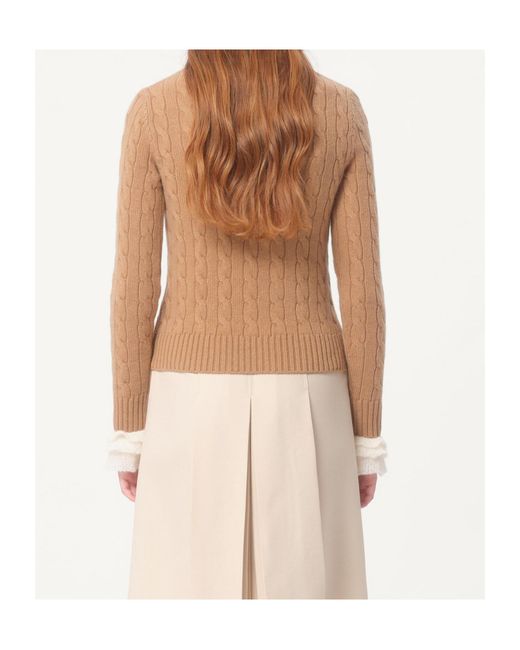 Valentino Natural Crewneck Long-Sleeved Jumper