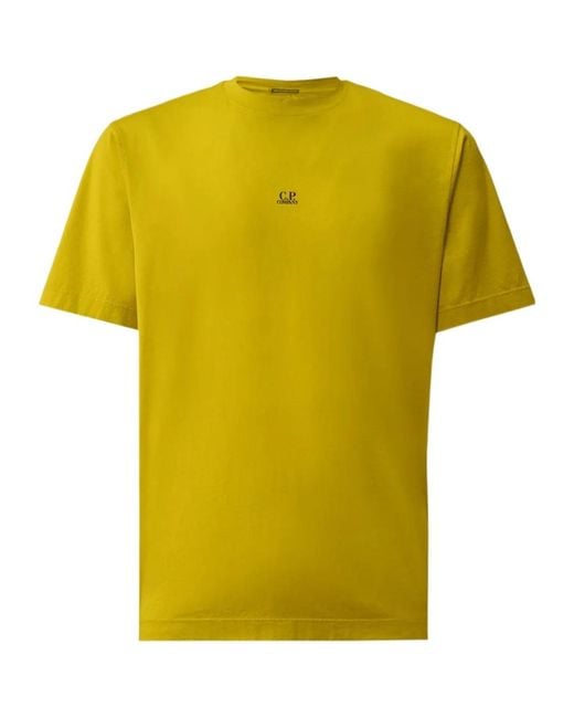 C P Company Yellow Short-Sleeve T-Shirt for men