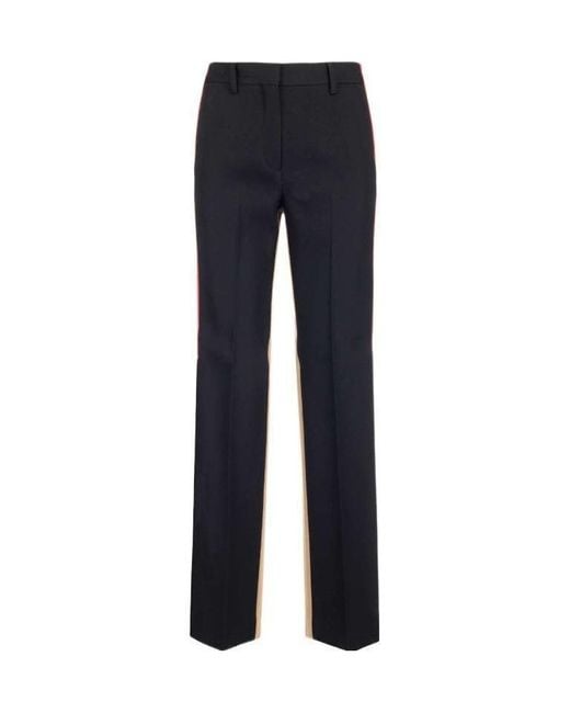 Burberry Blue Panelled Tailed Trousers
