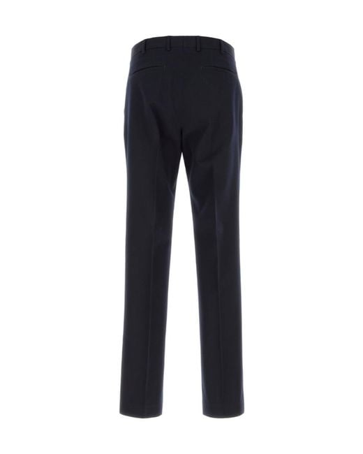 Pt Pantaloni Blue Casual Trousers With Belt Loops for men
