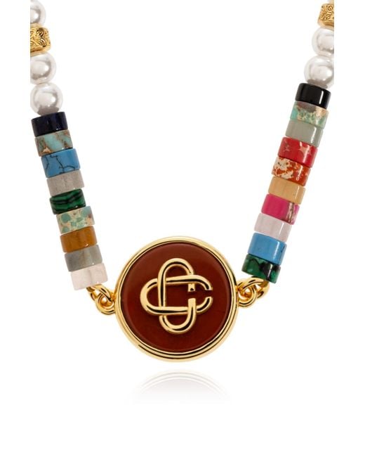Casablanca White Multi-Colored Necklace for men