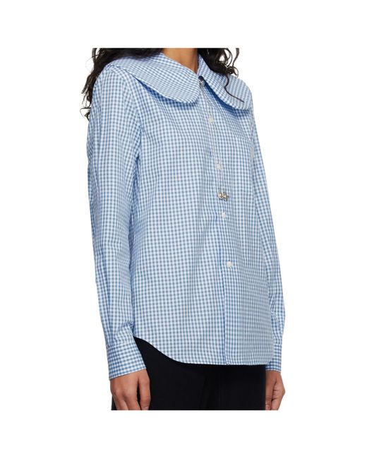 Comme des Garçons Blue Plaid Shirt