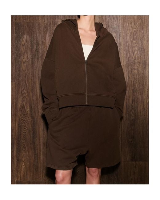 Entire studios Brown Zip-Fastening Hoodie