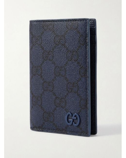 Gucci Blue Bordeaux Interior Gg Long Card Case for men