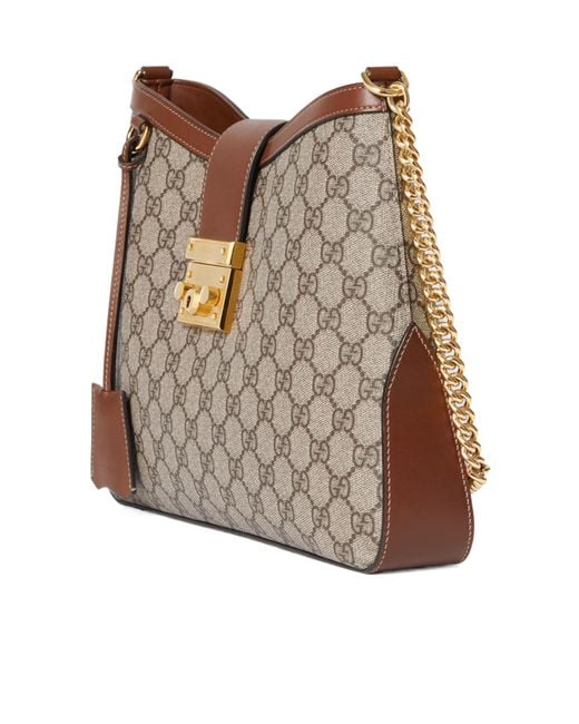 Gucci Brown Large Padlock Shoulder Bag
