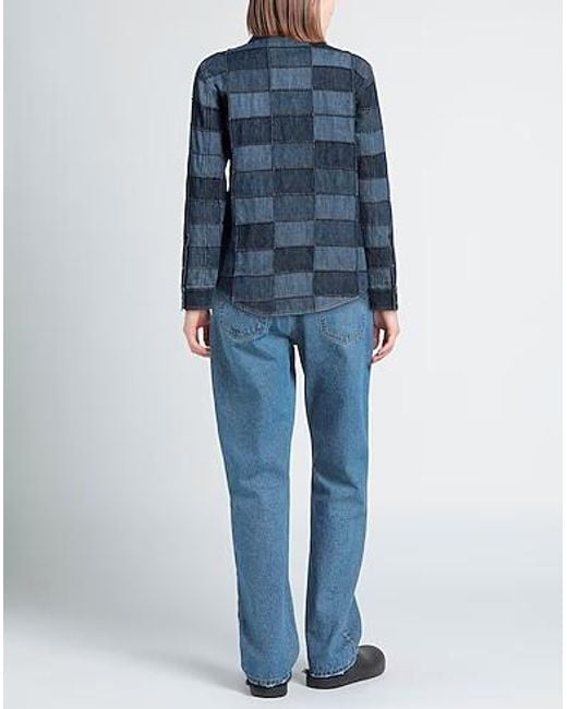 Chloé Blue Denim Shirt Cotton, Linen