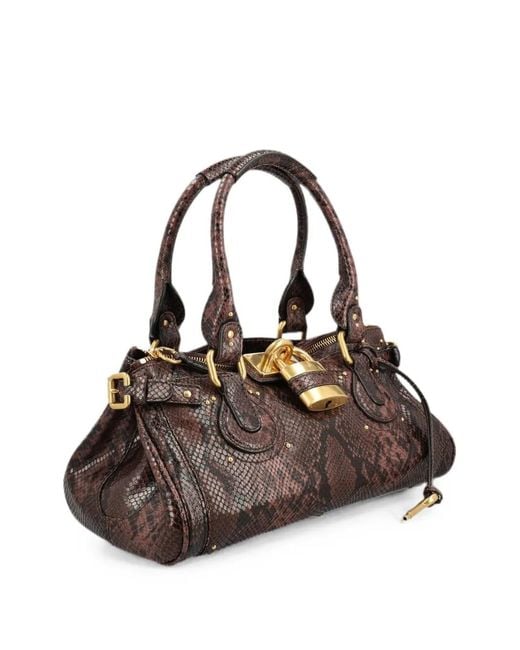 Chloé Brown Zippered Handbag