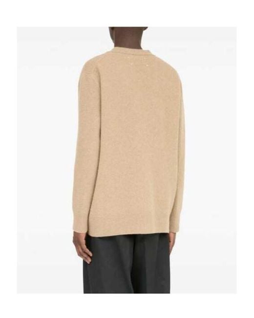 Maison Margiela Natural V-Neck Button-Up Cardigan for men