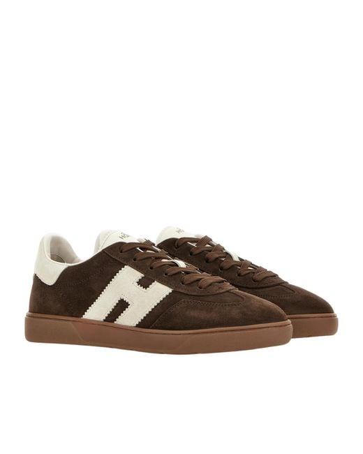 Hogan Brown Cool Logo Low-Top Sneakers for men